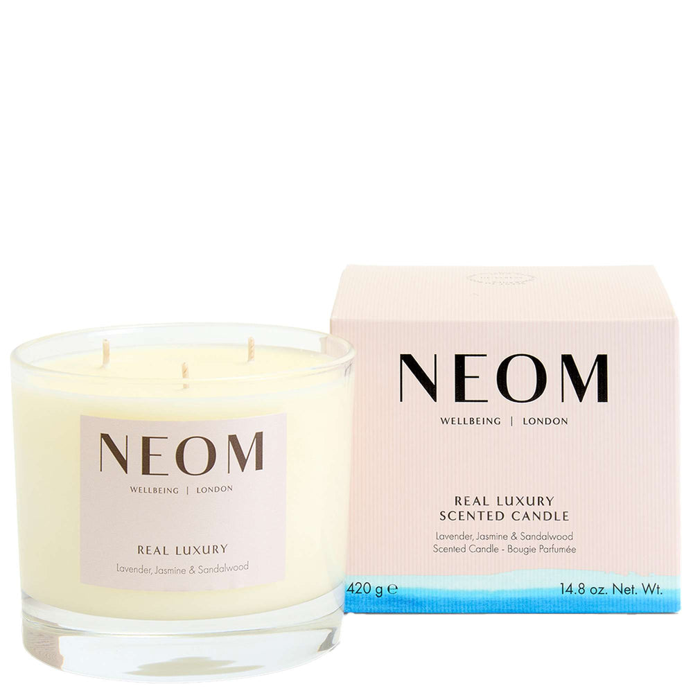 Neom Wellbeing London Scent To De-Stress Real Luxury Candle (3 Wicks) 420g