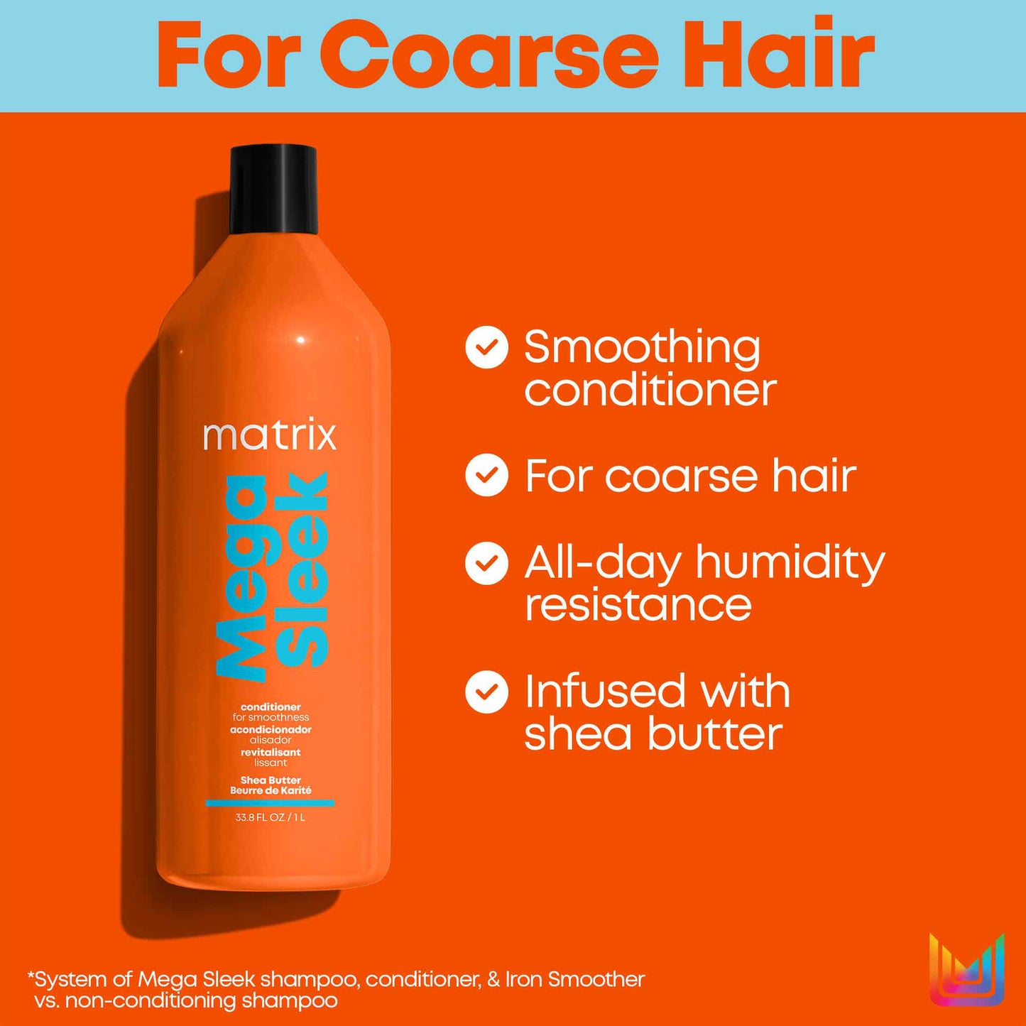 Matrix Total Results Mega Sleek Conditioner for Frizzy Hair 1000ml - Additional 2