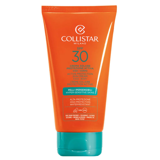 Collistar Sun Tan Active Protection Tanning Cream for Sensitive Skin SPF30 150ml