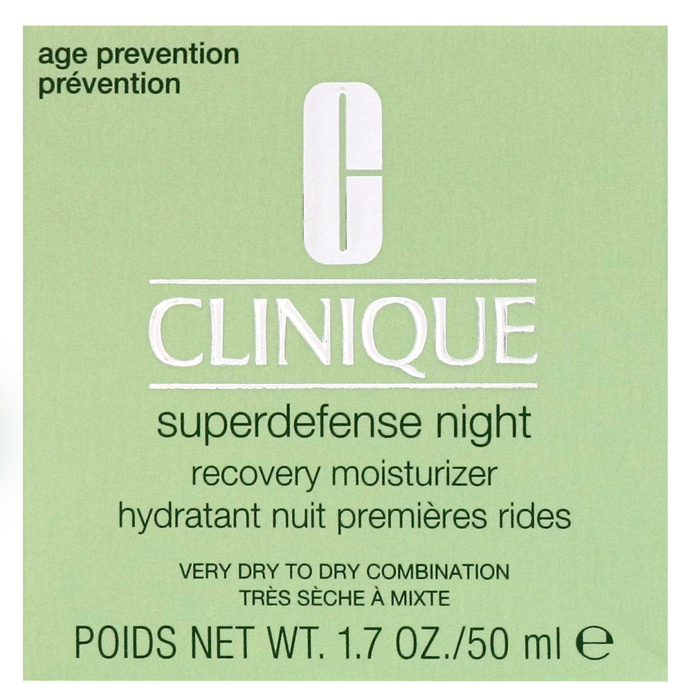 Clinique Superdefense Night Recovery Moisturizer for Very Dry to Dry Combination Skin 50ml / 1.7 fl.oz. - Additional 1