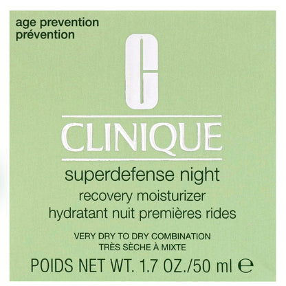 Clinique Superdefense Night Recovery Moisturizer for Very Dry to Dry Combination Skin 50ml / 1.7 fl.oz. - Additional 1