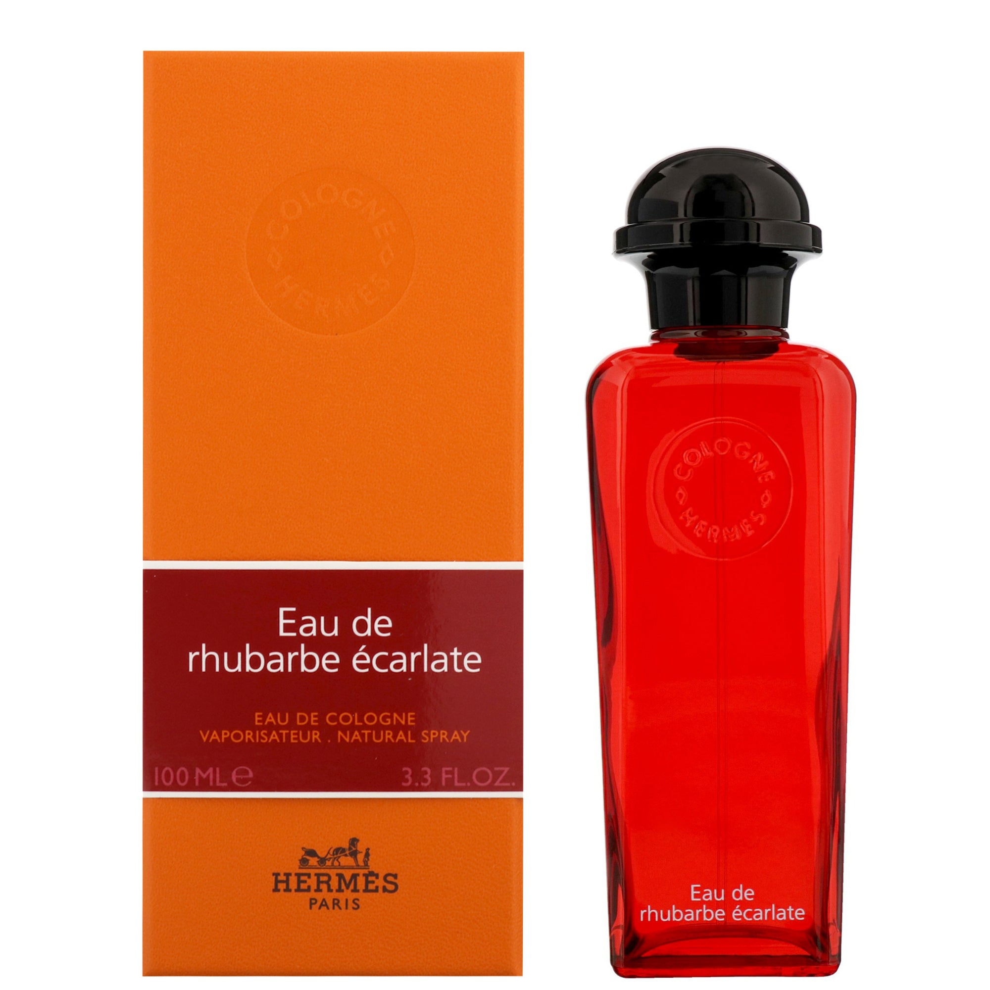 【美品】HERMES Eau de rhubarbe ecarlate100ml Hermès Eau de Rhubarbe Écarlate Eau de Cologne Spray 100ml