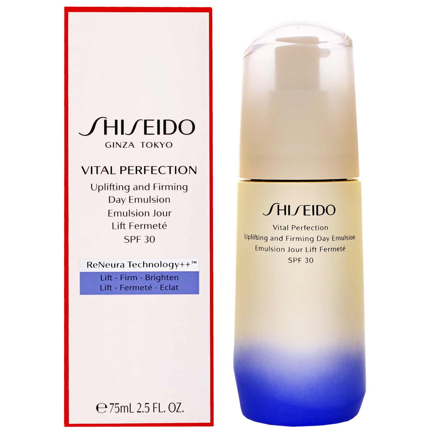 Shiseido Day And Night Creams Vital-Perfection: Uplifting and Firming Day Emulsion SPF30 75ml / 2.5 fl.oz. - Additional 2