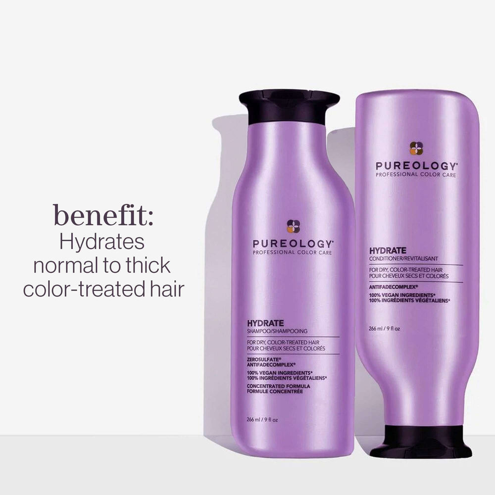 Pureology Hydrate Moisturising Shampoo For Medium to Thick Dry Colour-Treated Hair 266ml - Additional 4