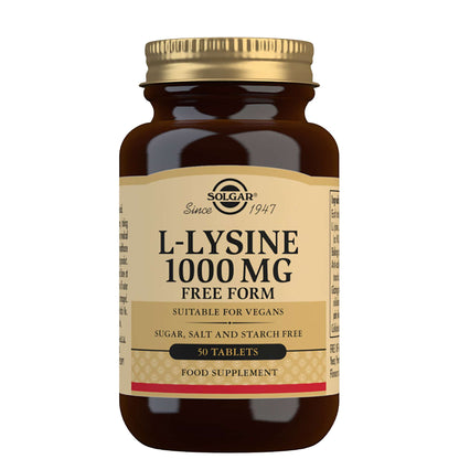 Solgar Amino Acids L-Lysine 1000 mg Tablets x 50