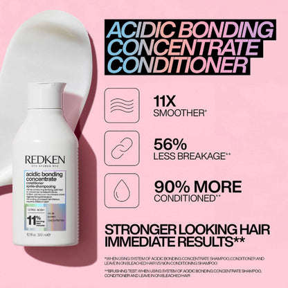 Redken Acidic Bonding Concentrate Conditioner, Bond Repair for Damaged & Colour-Treated Hair 300ml - Additional 1