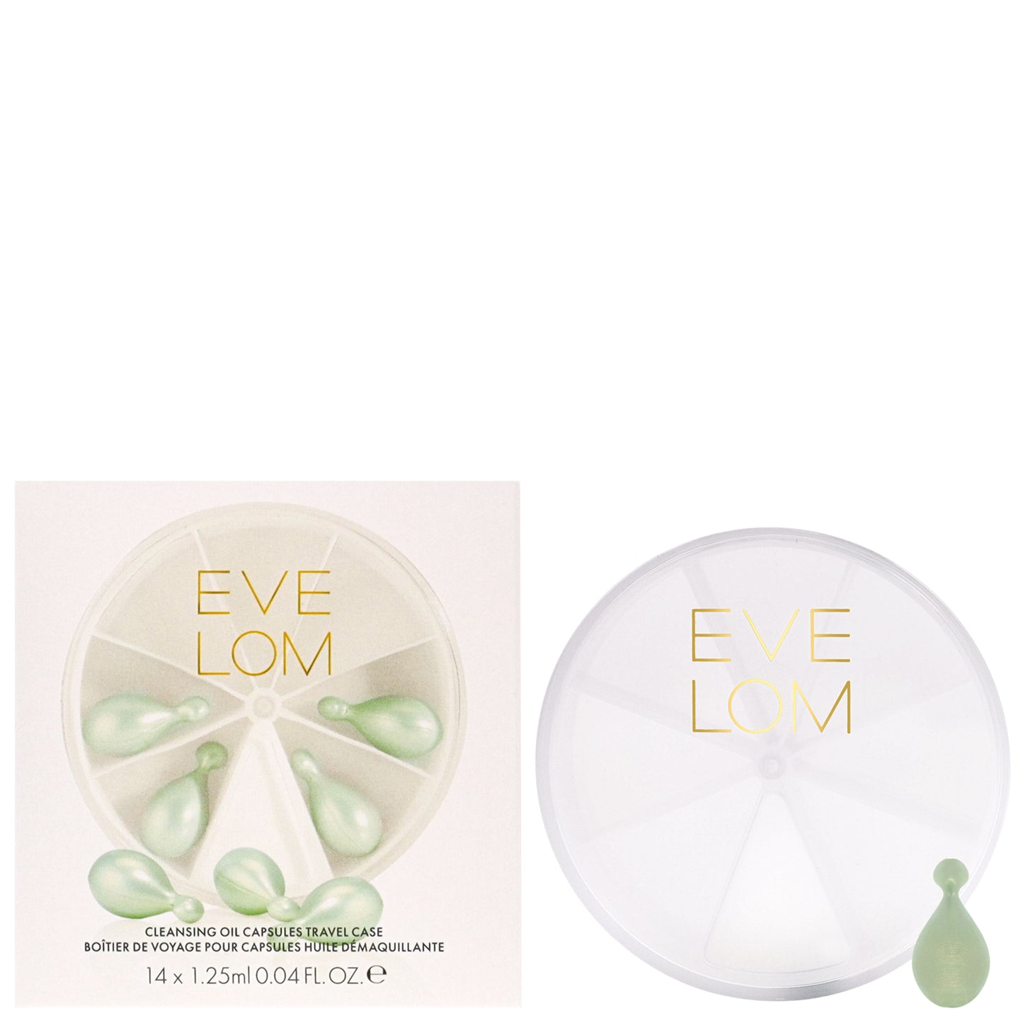 EVE LOM Cleanse Cleansing Oil Capsules Travel Case 14 x 1.25ml Capsules - Additional 2