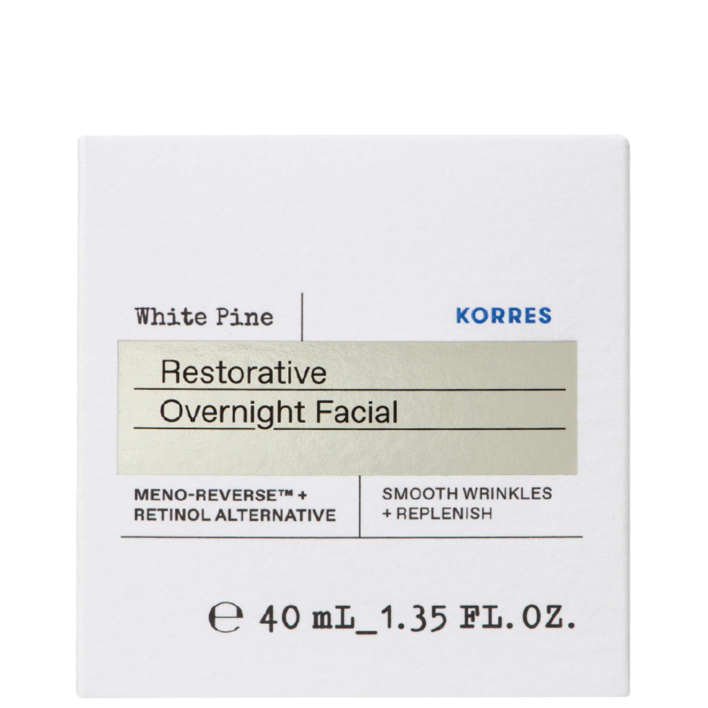 KORRES Face Care White Pine Meno-Reverse Restorative Overnight Facial 40ml - Additional 1