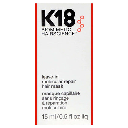K18 Biomimetic Hairscience Leave-In Molecular Repair Hair Mask 15ml - Additional 1