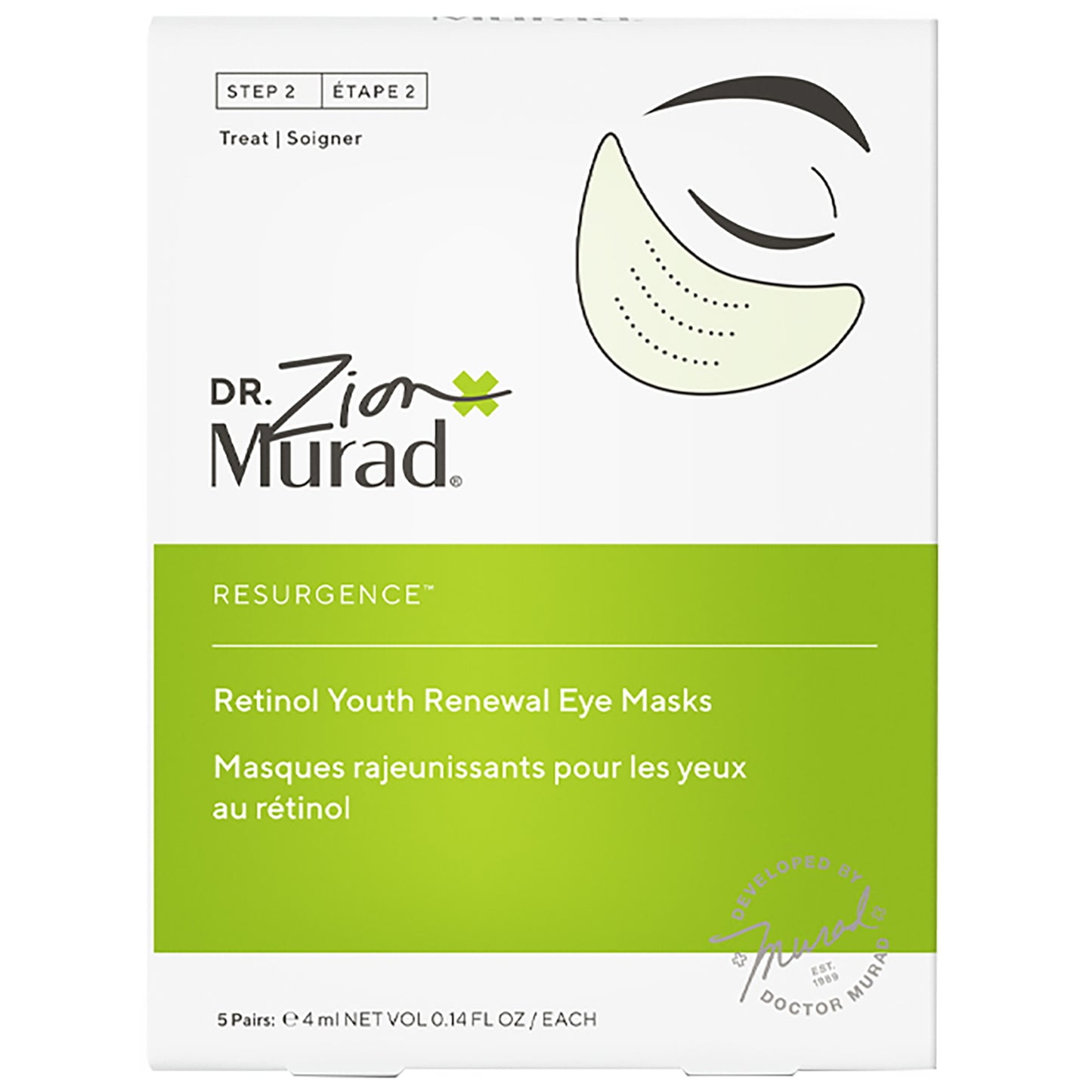 Murad Masks & Peels Resurgence: Retinol Youth Renewal Eye Masks 5 Pairs - Additional 1
