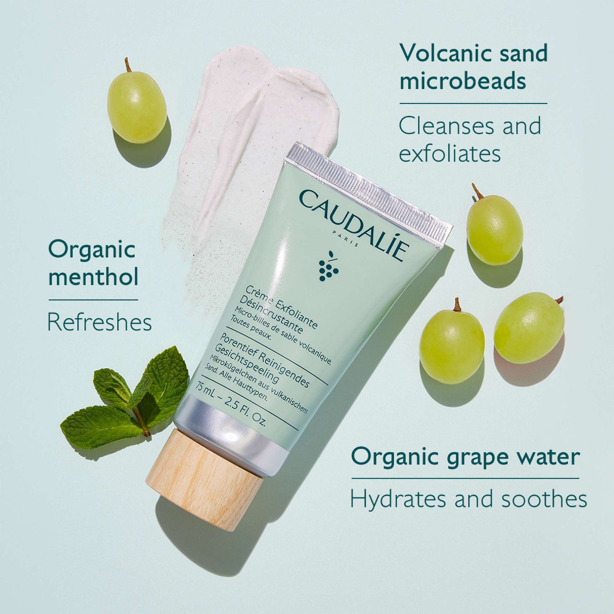 Caudalie Vinoclean Deep Cleansing Exfoliator 75ml - Additional 2