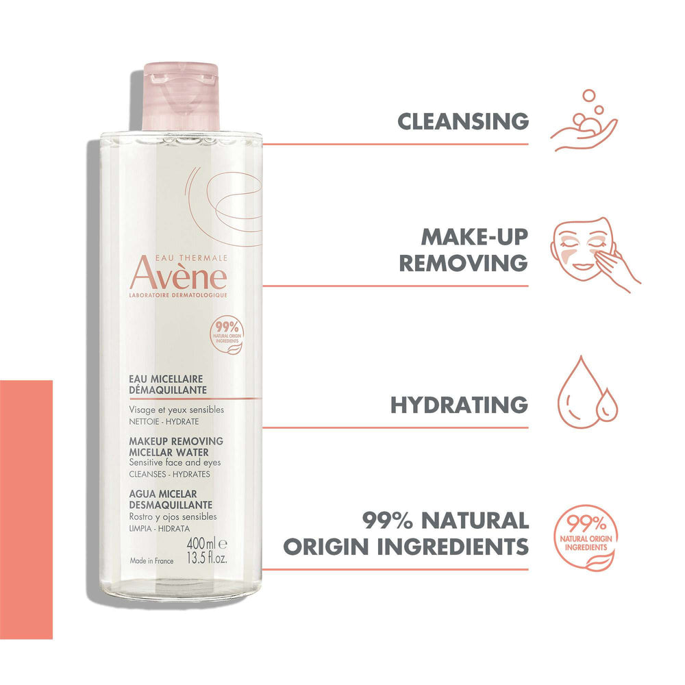 Avène Face Makeup Removing Micellar Water 400ml - Additional 2