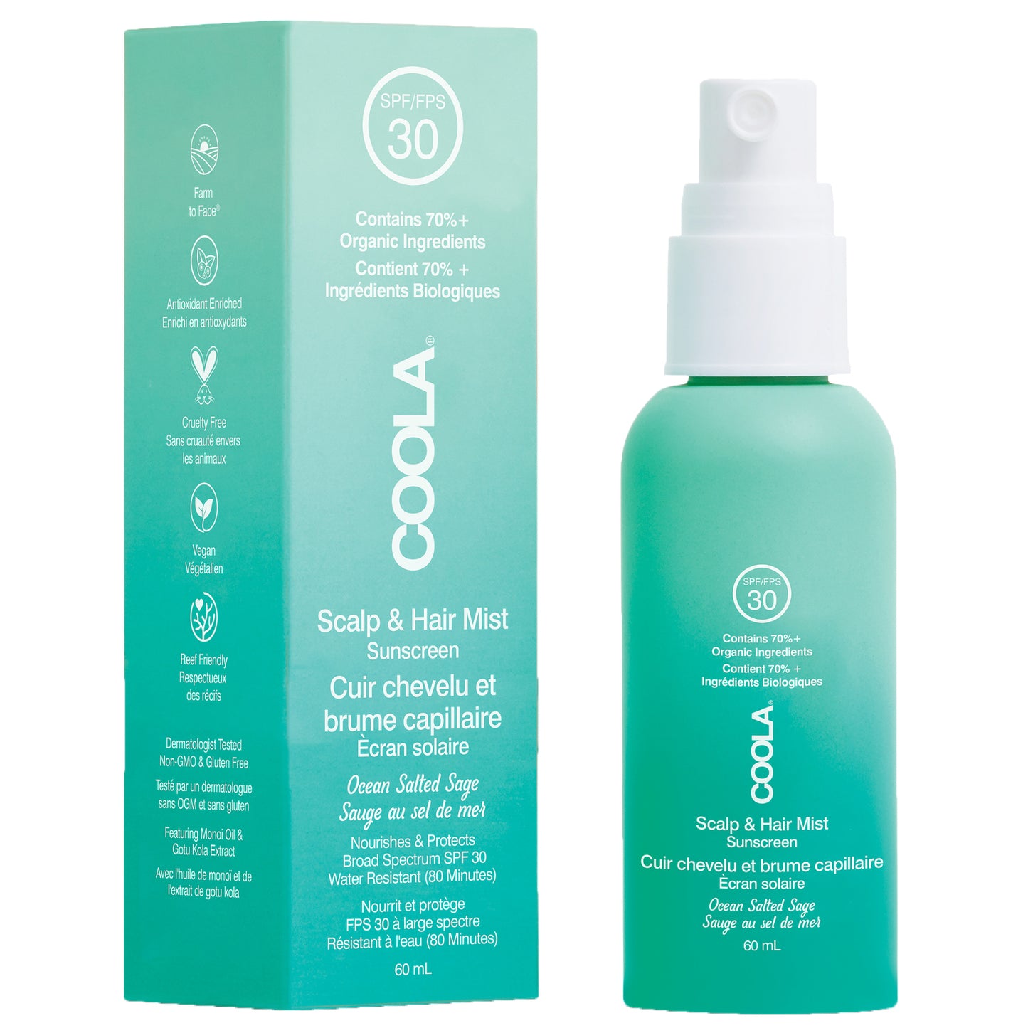 Coola Hair Care Scalp & Hair Mist Sunscreen SPF30 60ml - Additional 2