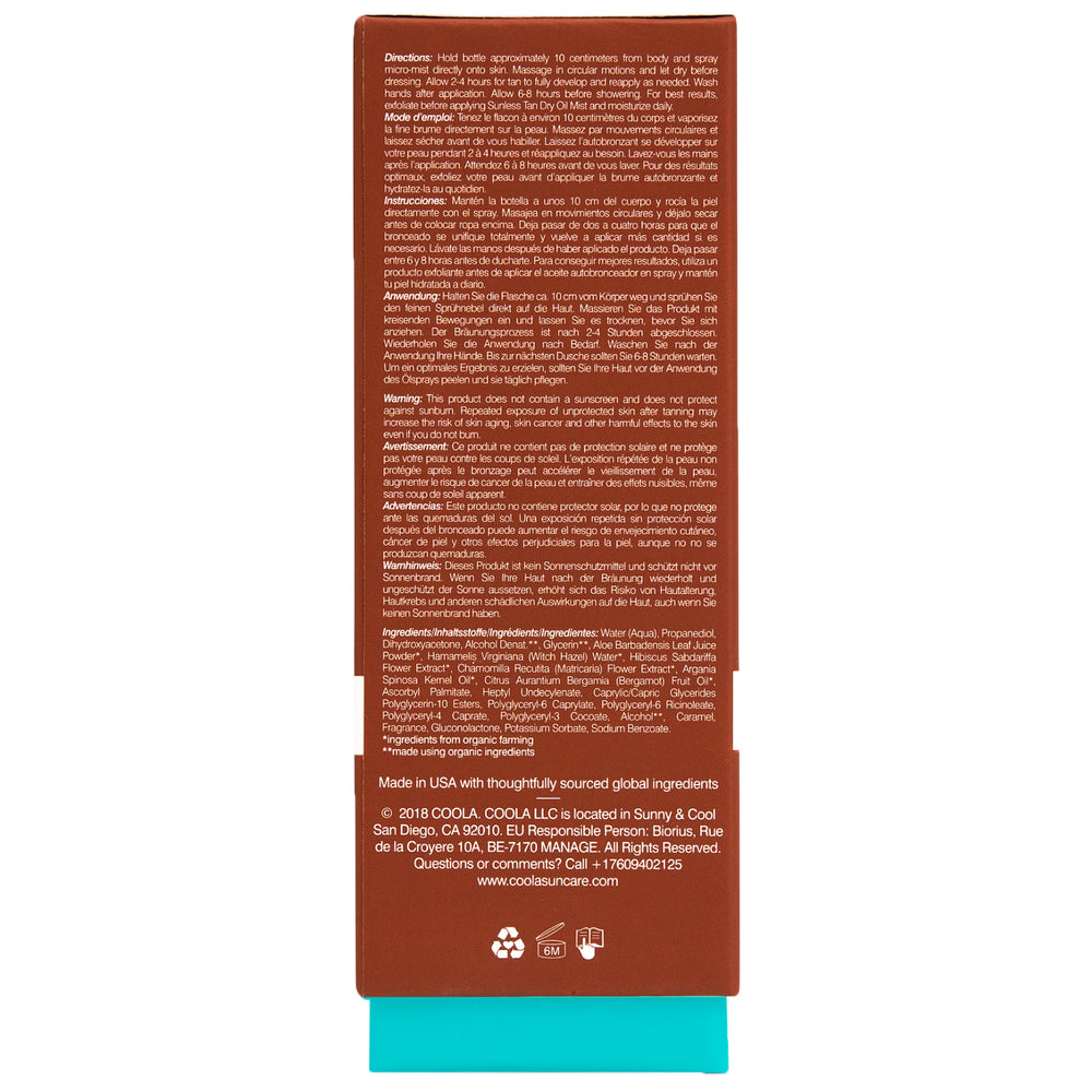 Coola Body Care Sunless Tan Dry Oil Mist 100ml - Additional 2