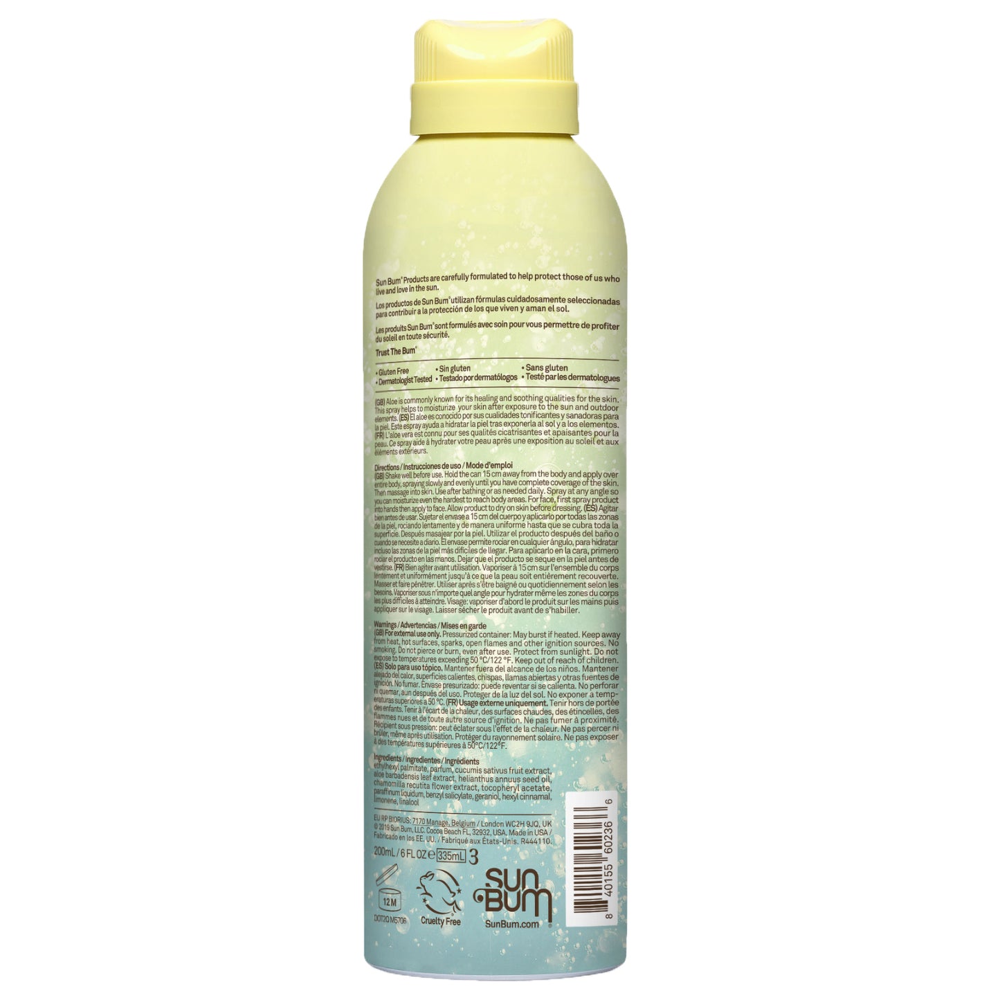 Sun Bum Sun Care After Sun Cool Down Spray 200ml - Additional 1