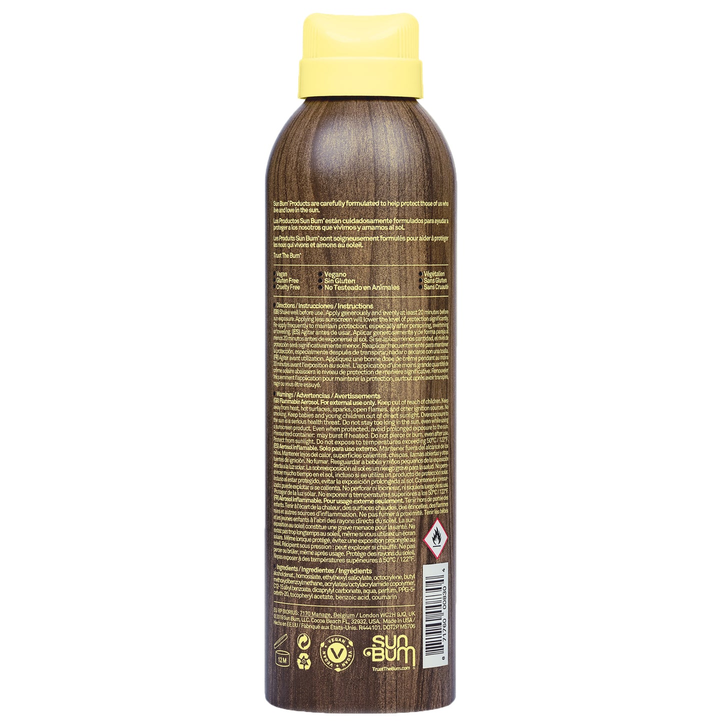 Sun Bum Sun Care Original SPF30 Sunscreen Spray 200ml - Additional 1