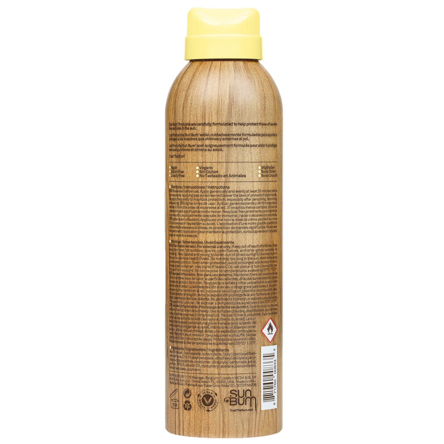 Sun Bum Sun Care Original SPF50 Sunscreen Spray 200ml - Additional 1