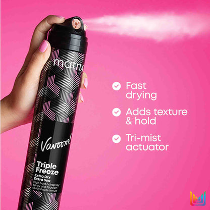 Matrix Vavoom Triple Freeze Extra Dry High Hold Hairspray 300ml - Additional 2