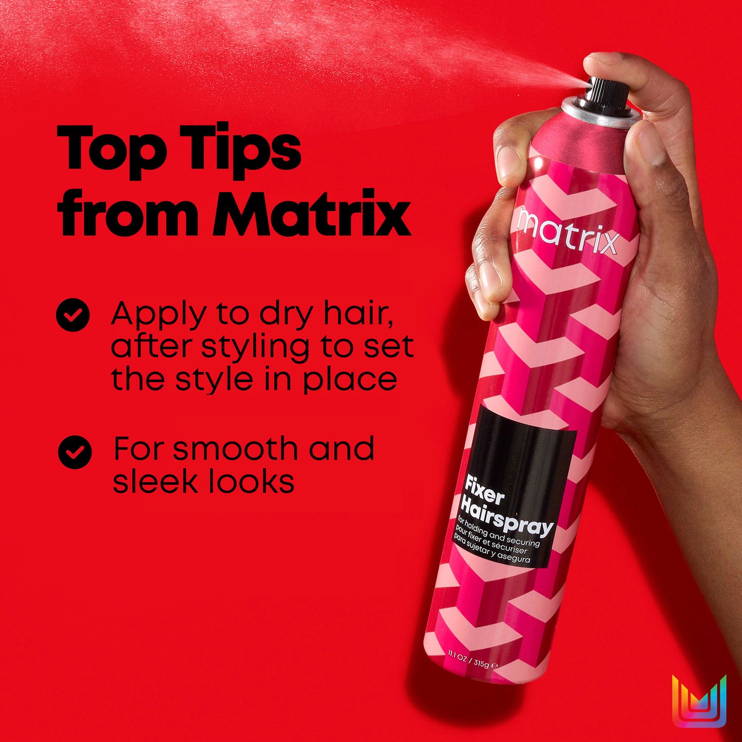 Matrix Styling Fixer Hairspray For Flexible Holding & Securing With Dry Finish 400ml - Additional 4