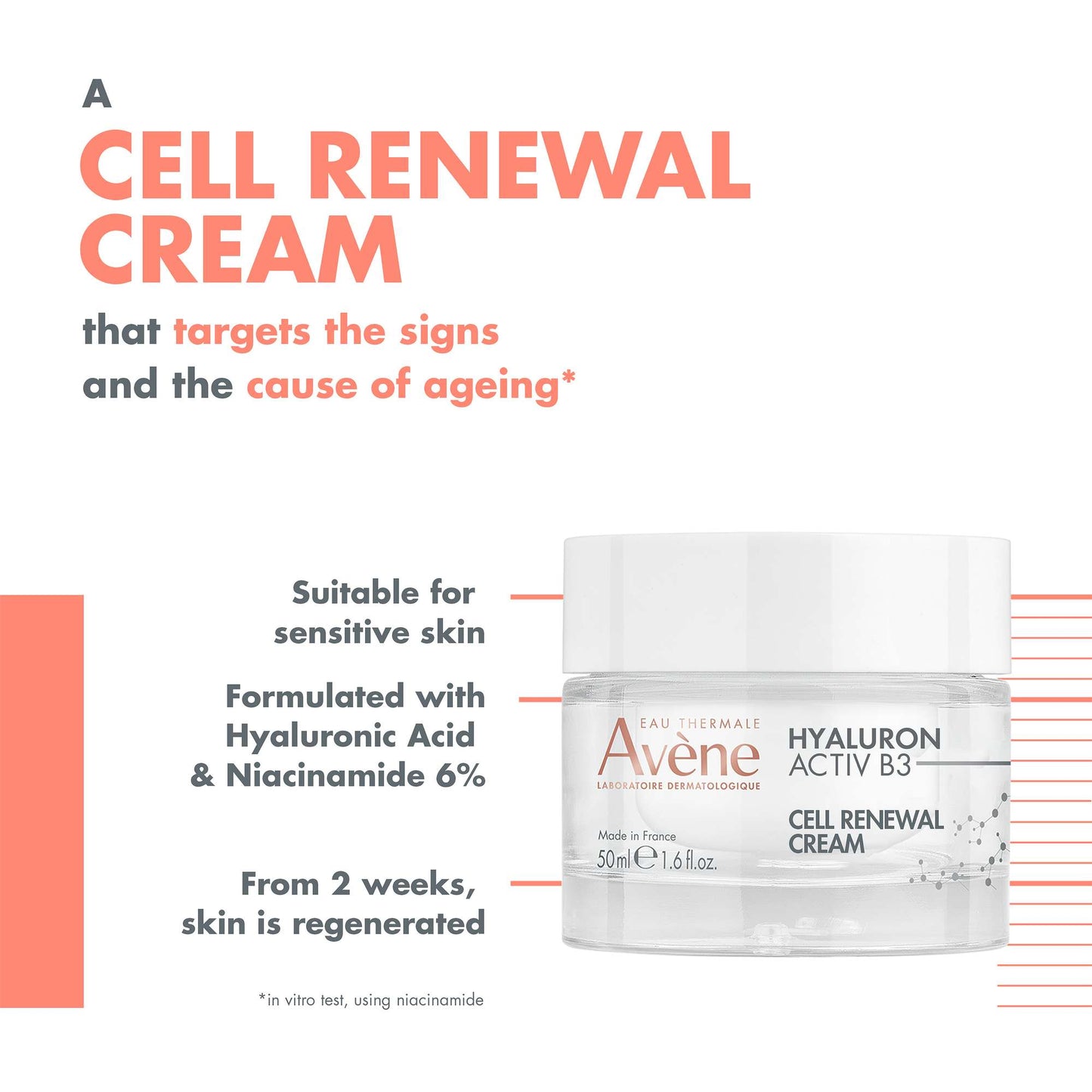 Avène Face Hyaluron Activ B3 Cell Renewal Cream 50ml - Additional 2