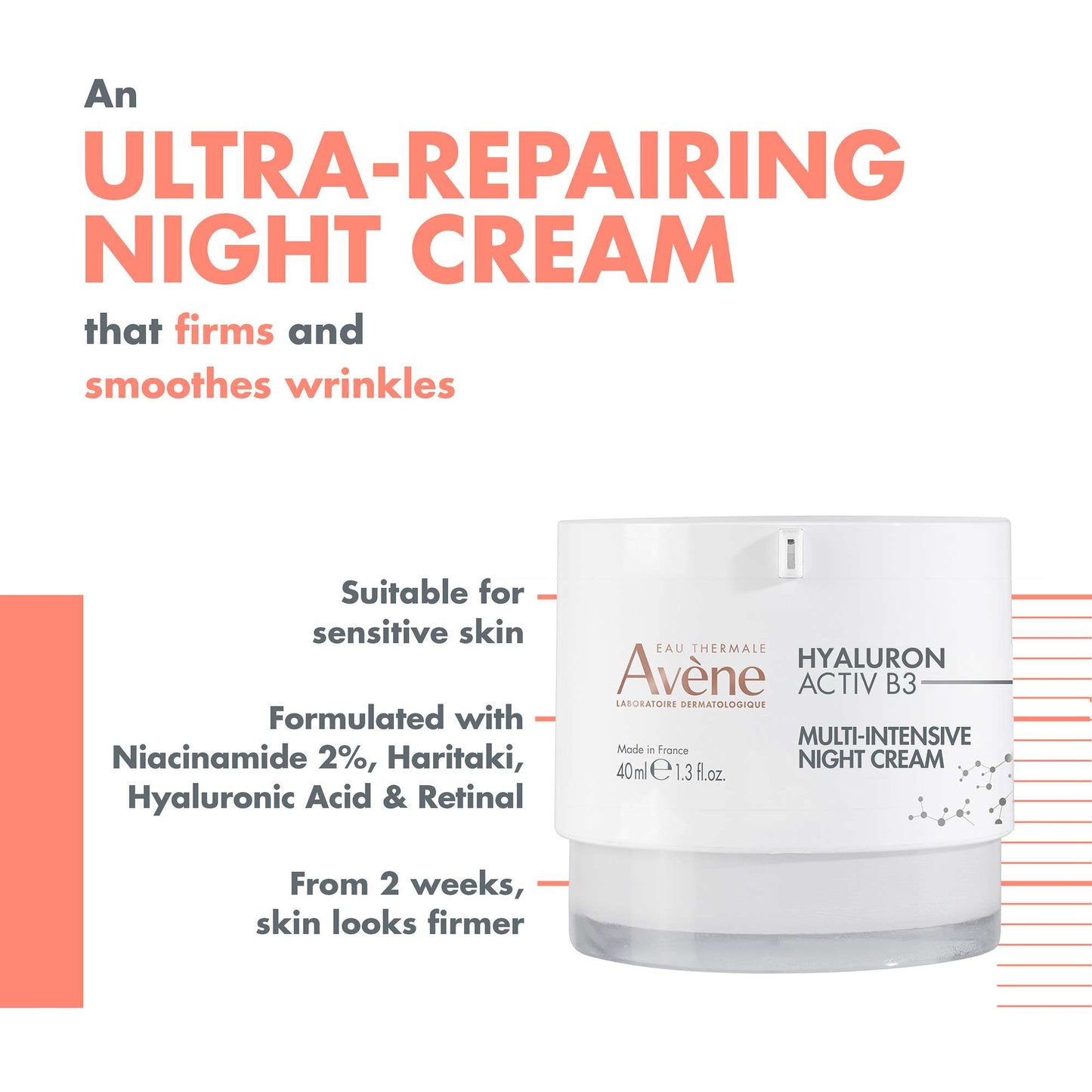 Avène Face Hyaluron Activ B3 Multi-Intensive Night Cream 40ml - Additional 2