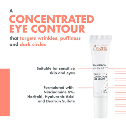 Avène Face Hyaluron Activ B3 Triple Correction Eye Cream 15ml - Additional 1