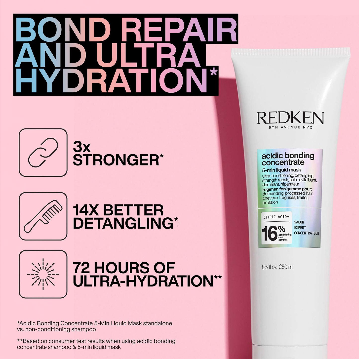 Redken Acidic Bonding Concentrate 5-Minute Liquid Hair Mask, Bond Repair and Hydration 250ml - Additional 1