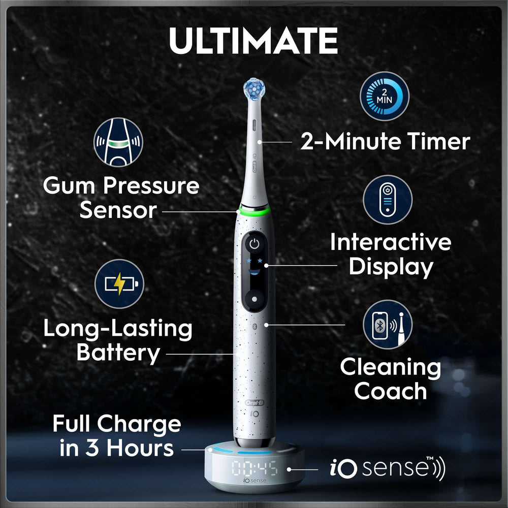 Oral-B iO 10 Stardust White Electric Toothbrush with Charging Travel Case - Additional 7
