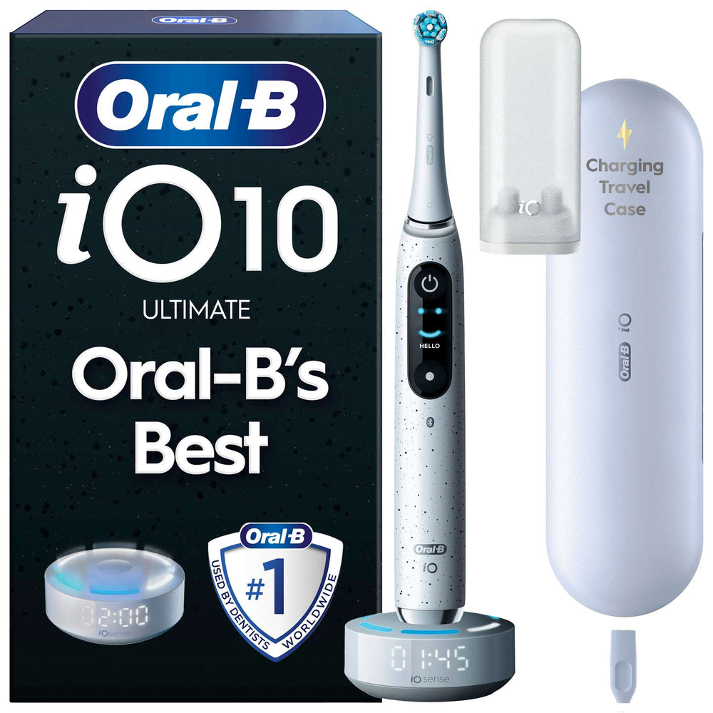 Oral-B iO 10 Stardust White Electric Toothbrush with Charging Travel Case