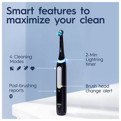 Oral-B iO 4 Black Electric Toothbrush with Travel Case - Additional 1