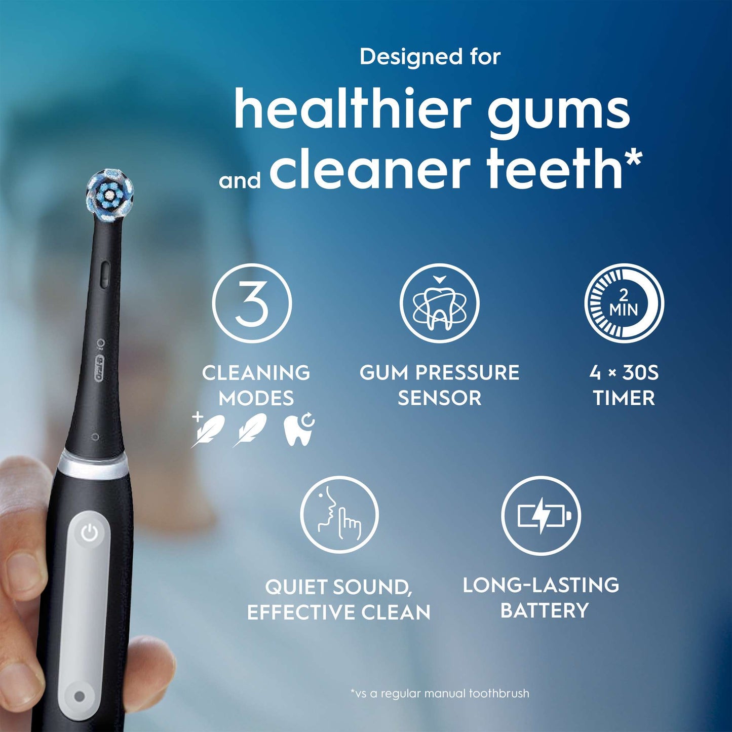 Oral-B iO 3 Black Electric Toothbrush - Additional 2