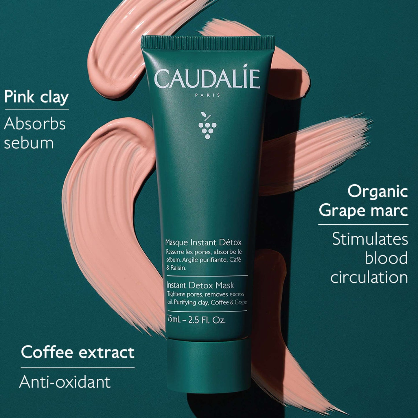 Caudalie Vinoclean Instant Detox Mask 75ml - Additional 3