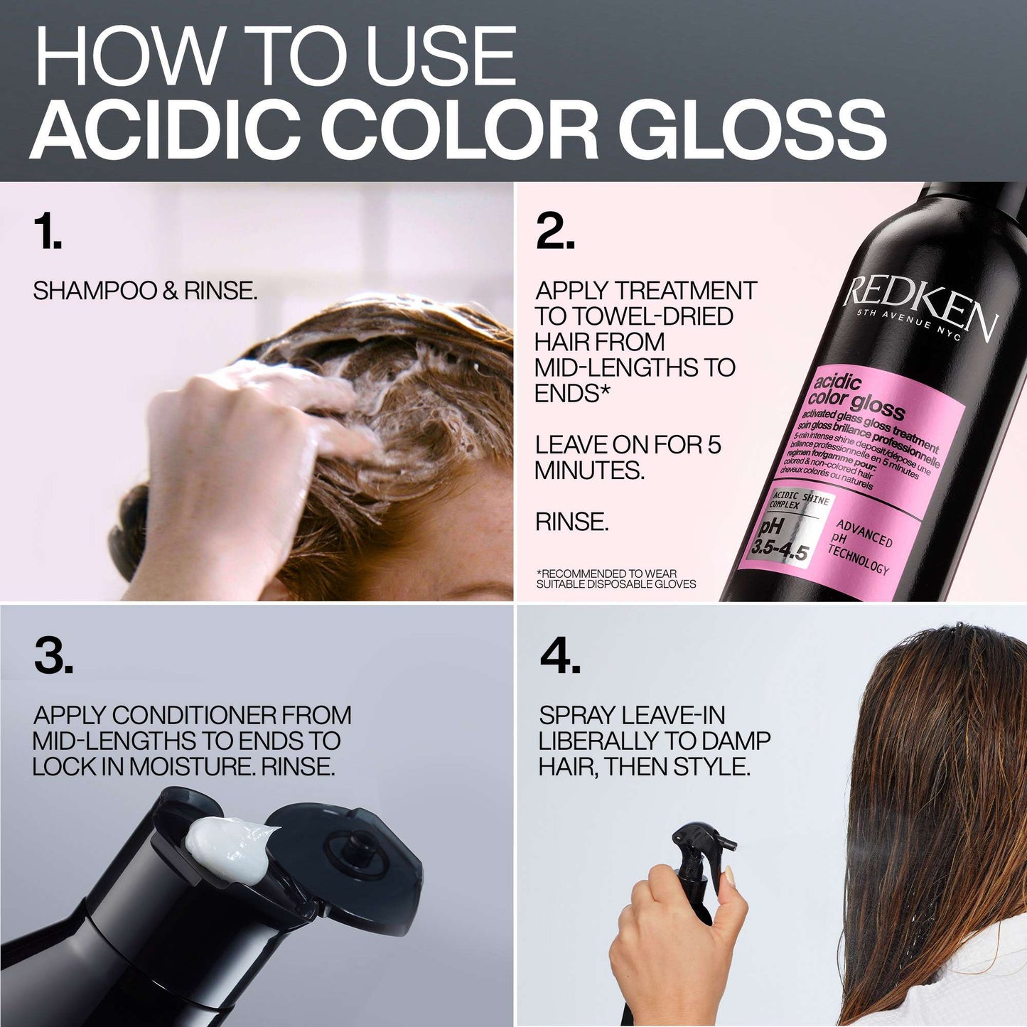 Redken Acidic Color Gloss Conditioner Glass-Like Shine for Colour Treated Hair 300ml - Additional 4