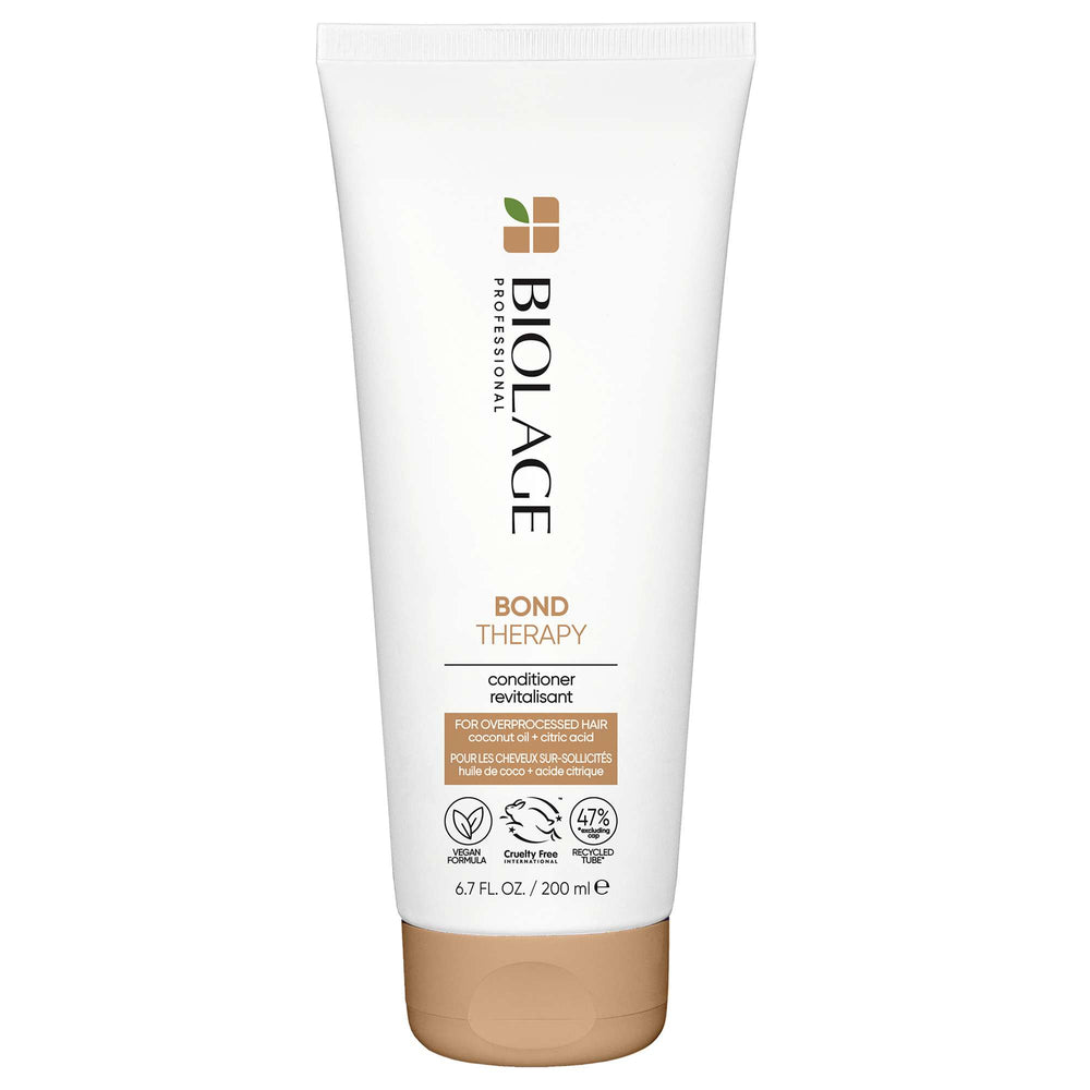 Biolage Bond Therapy Conditioner Infused with Citric Acid and Coconut Oil for Over-Processed Damaged Hair 200ml