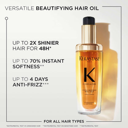 Kérastase Elixir Ultime L'Huile Originale: Iconic Hair Oil Refillable 75ml - Additional 4