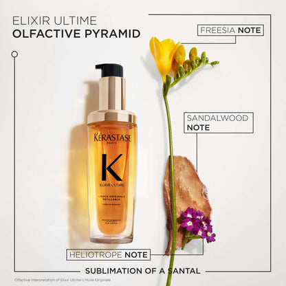 Kérastase Elixir Ultime L'Huile Originale: Iconic Hair Oil Refillable 75ml - Additional 7