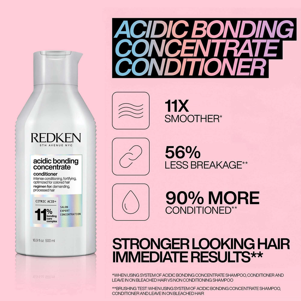 Redken Acidic Bonding Concentrate Conditioner, Bond Repair for Damaged & Colour-Treated Hair 500ml - Additional 2