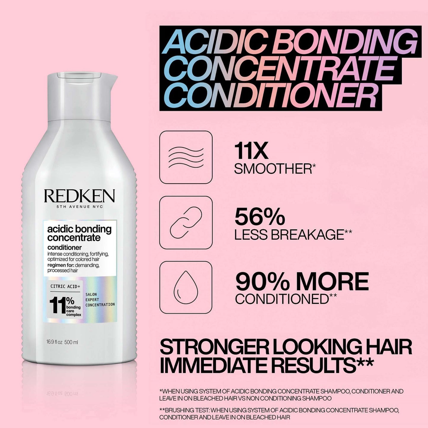 Redken Acidic Bonding Concentrate Conditioner, Bond Repair for Damaged & Colour-Treated Hair 500ml - Additional 2