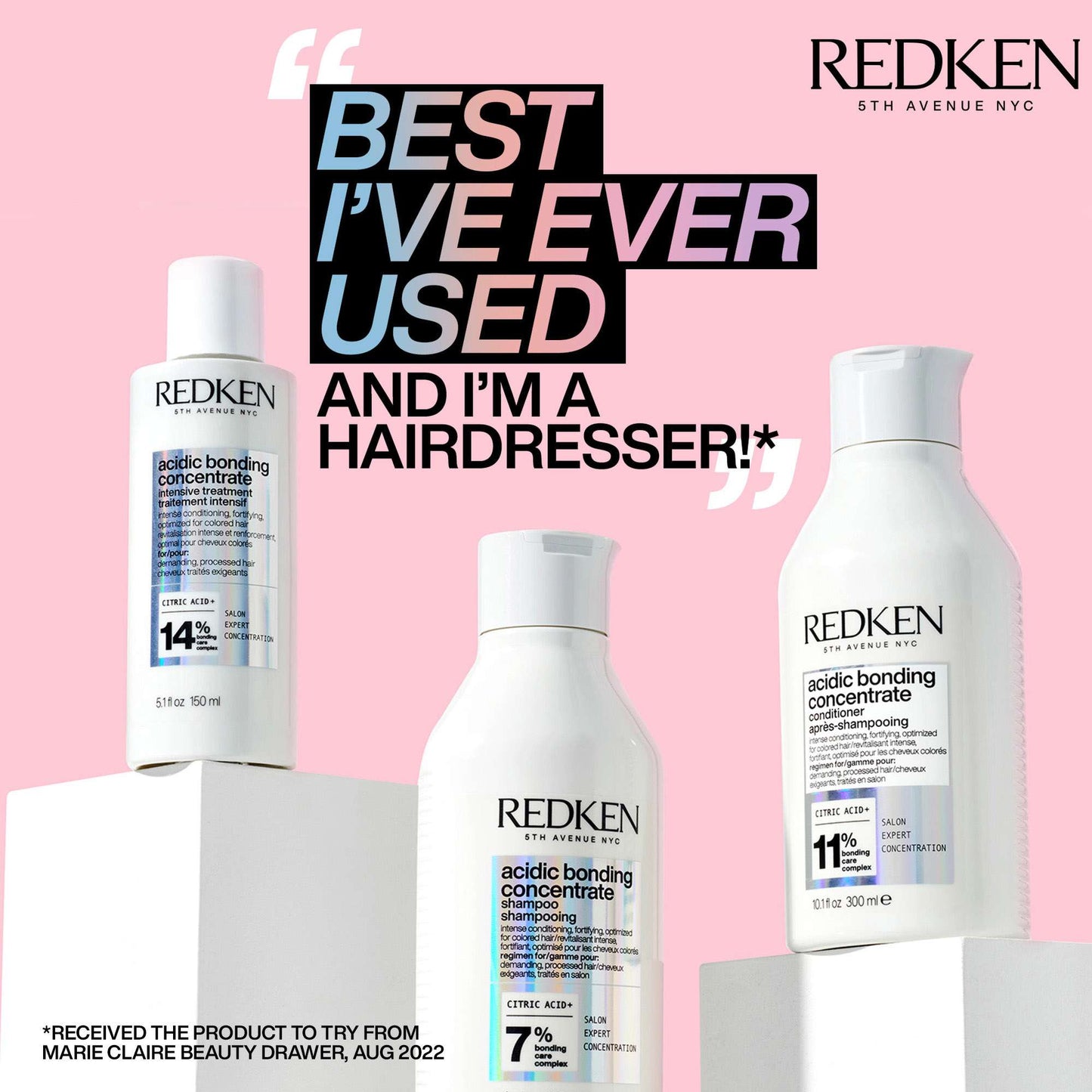 Redken Acidic Bonding Concentrate Conditioner, Bond Repair for Damaged & Colour-Treated Hair 500ml - Additional 5