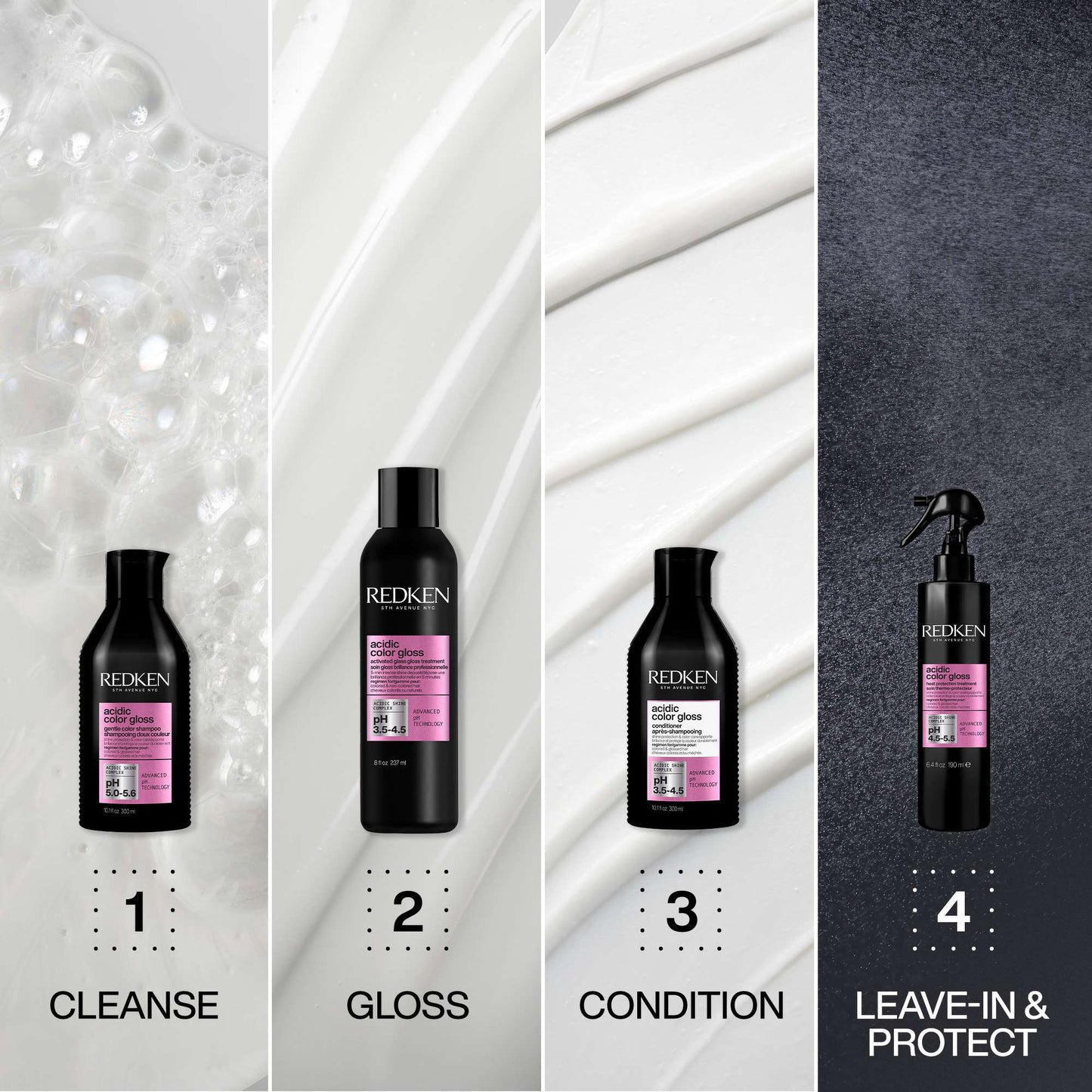 Redken Acidic Color Gloss Sulphate-Free Shampoo Glass-Like Shine for Colour Treated Hair 500ml - Additional 6