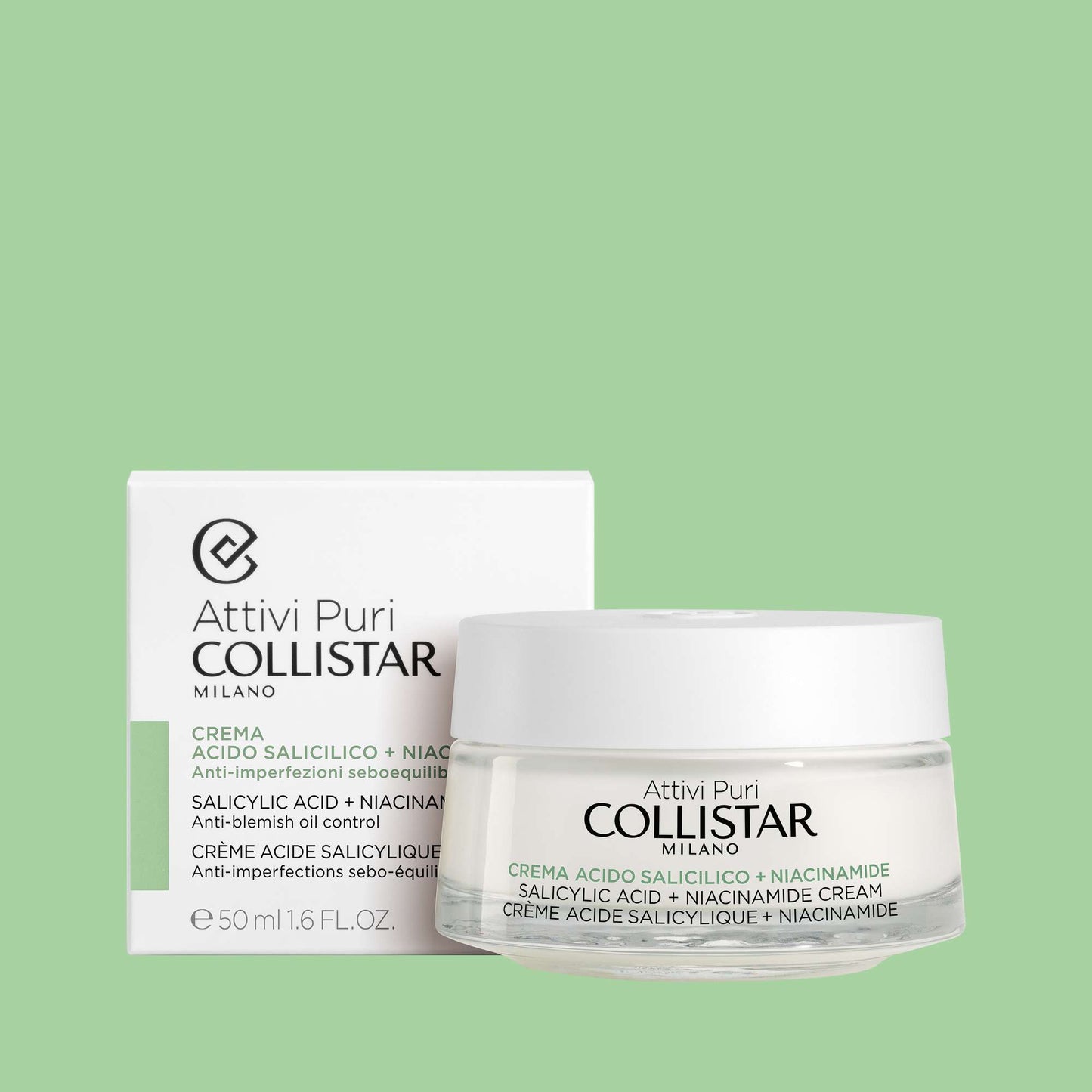 Collistar Face Attivi Puri Salicylic Acid + Niacinamide Cream 50ml - Additional 2