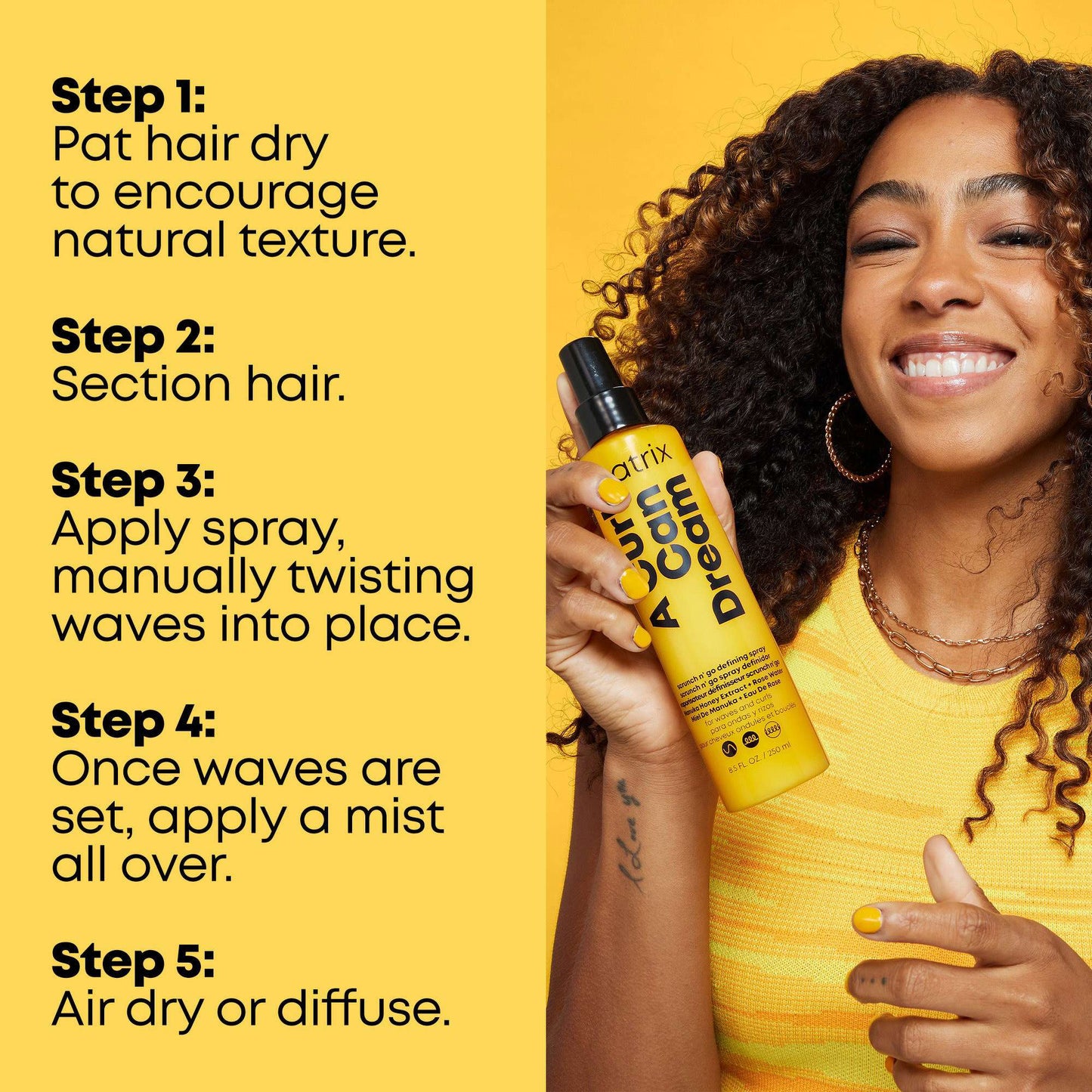 Matrix Total Results A Curl Can Dream Scrunch 'N' Go Defining Spray 150ml - Additional 3