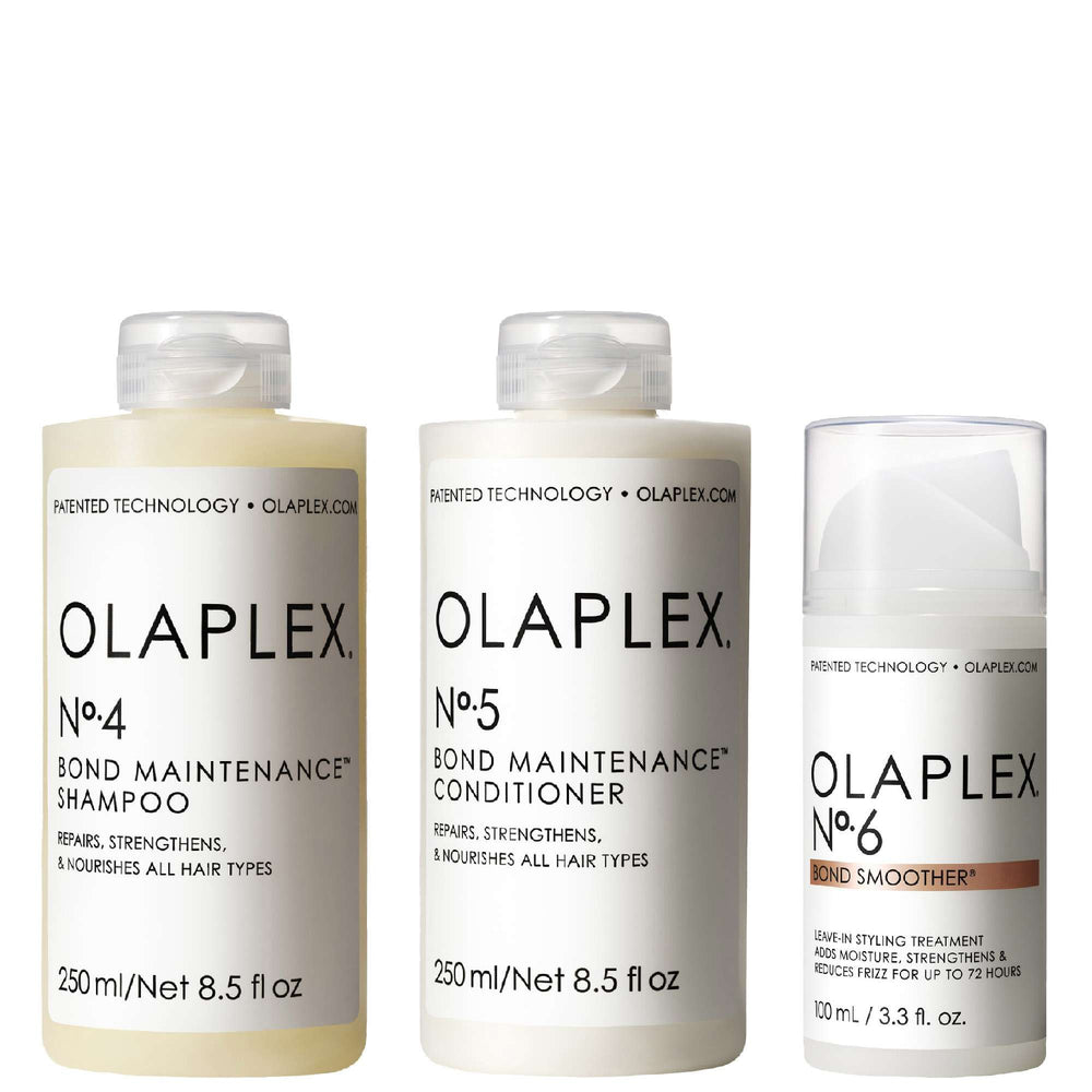 Olaplex  Trio: No.4 Shampoo  250ml, No.5 Conditioner 250ml & No.6 Bond Smoother 100ml