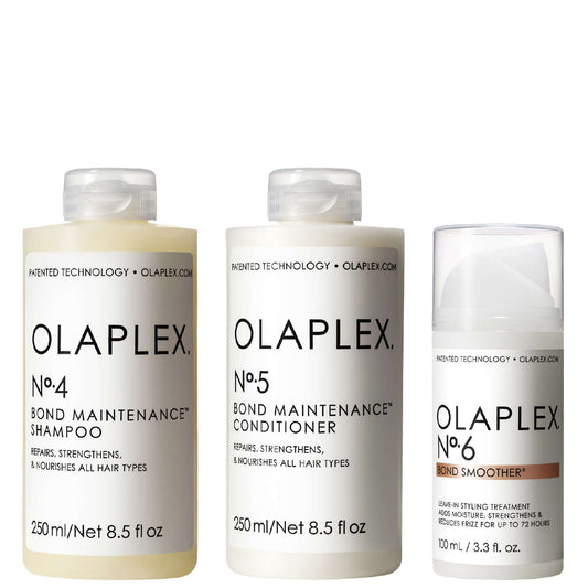 Olaplex  Trio: No.4 Shampoo  250ml, No.5 Conditioner 250ml & No.6 Bond Smoother 100ml