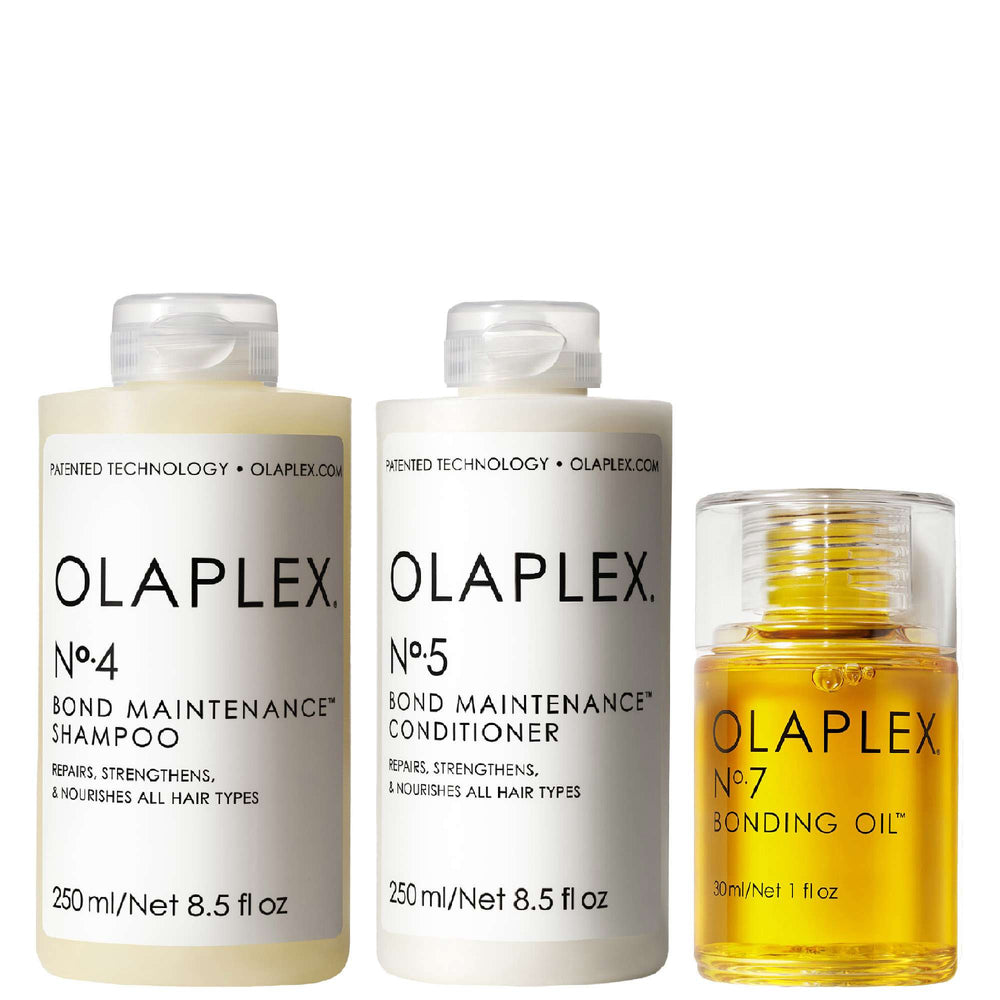 Olaplex  Trio: No.4 Shampoo 250ml, No.5 Conditioner 250ml & No.7 Styling Oil 30ml