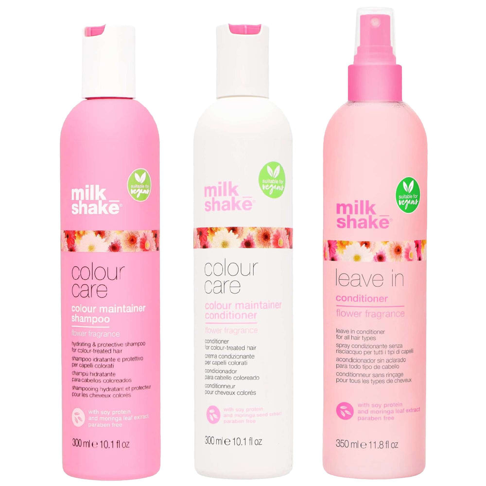 milk_shake  Trio: Colour Maintainer Shampoo 300ml, Conditioner 300ml & Leave-In Conditioner 350ml