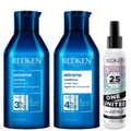 Redken  Trio: Extreme Shampoo 500ml, Conditioner 500ml & One United Treatment 150ml