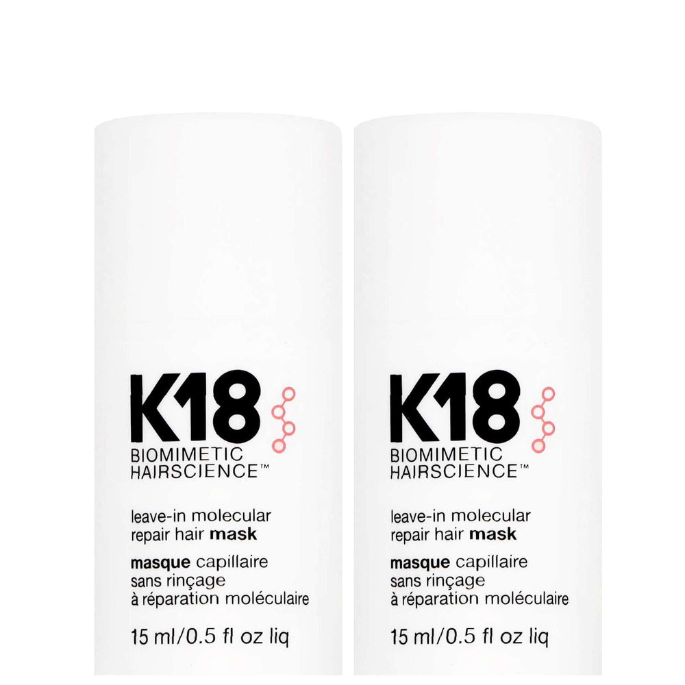 K18  Duo: Biomimetic Hairscience Leave-In Molecular Repair Hair Mask 15ml x 2