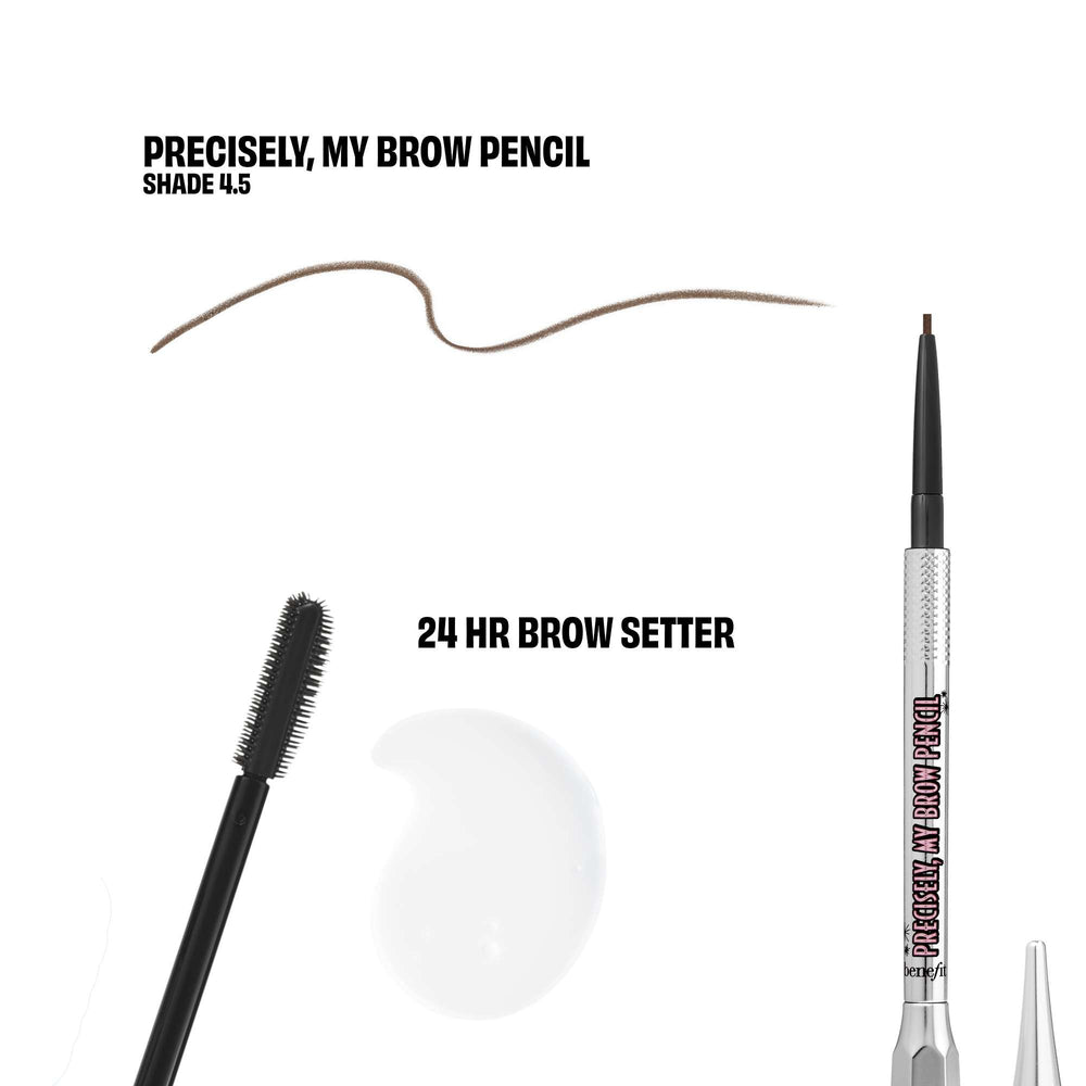 benefit Bigtime Brow Minis Precisely My Brow & Setting Brow Gel Shade 4.5 Neutral Deep Brown (Worth £29) - Additional 2