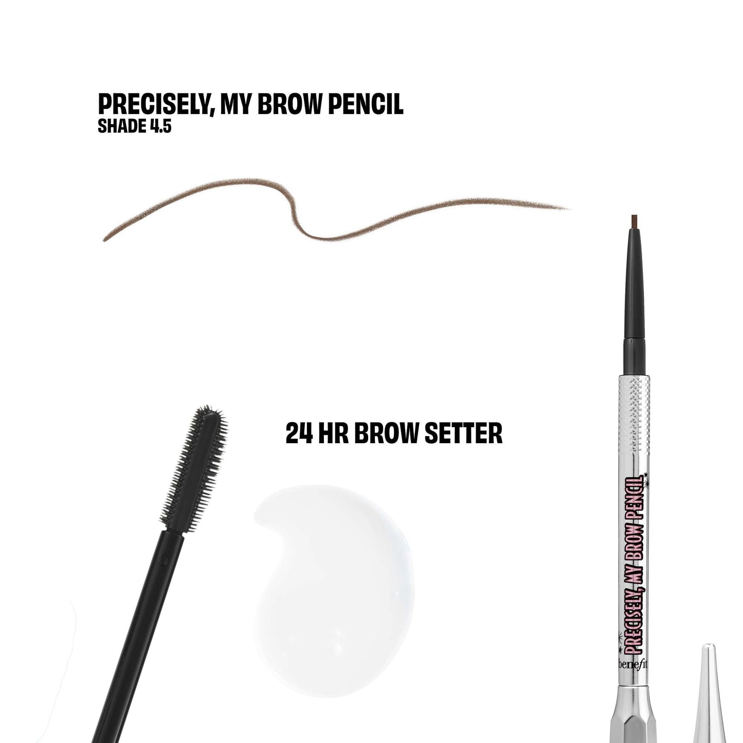 benefit Bigtime Brow Minis Precisely My Brow & Setting Brow Gel Shade 4.5 Neutral Deep Brown (Worth £29) - Additional 2